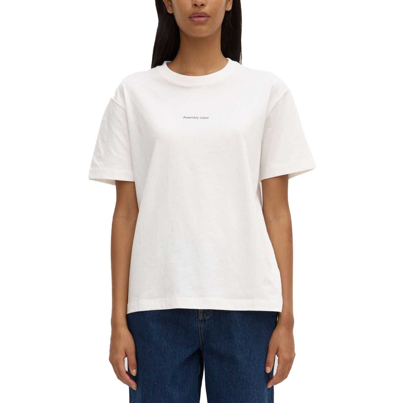 Assembly Label Womens Atelier Logo Tee Antique White